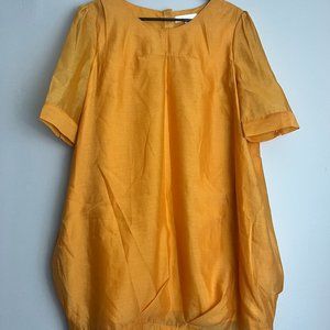 yellow dress with pockets